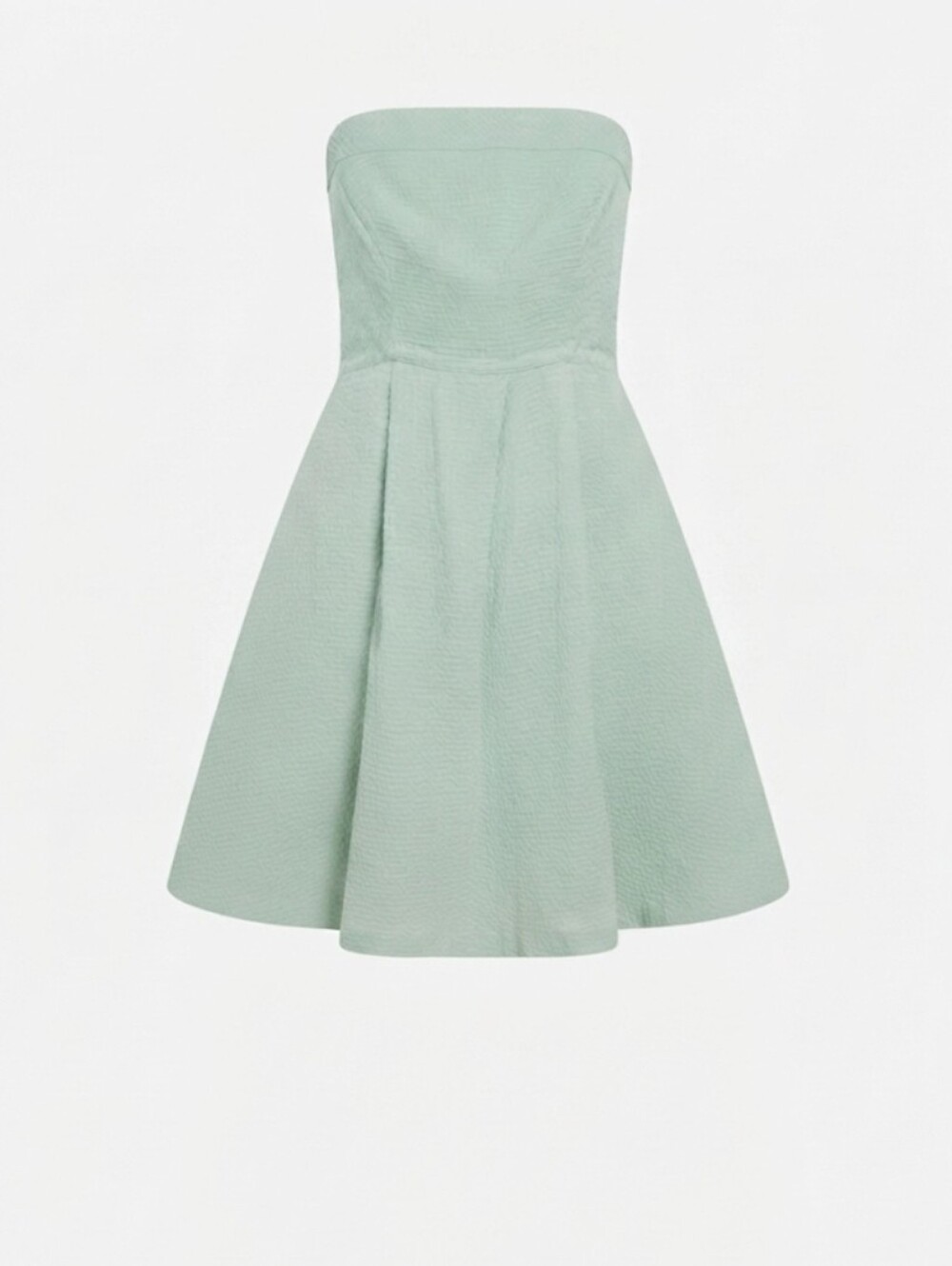 J. Crew Strapless Mint Green Fit-and-Flare Dress Size 4